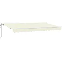 vidaXL Uitschuifbare luifel Crème 400 x 200 cm Stof