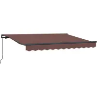 vidaXL Uitschuifbare luifel Bruin 250 x 200 cm Stof