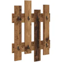 vidaXL Wandgemonteerde kapstok Muurmontage Oudhout 60 x 3 x 82 cm
