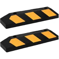 vidaXL Parkeerblokken reflecterend 2 st 56x15x10 cm rubber