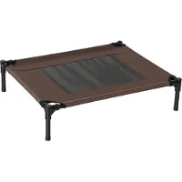 PawHut Verhoogd Hondenbed - Metaal - 76x61x18cm - Bruin