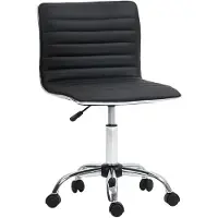 HOMCOM bureaustoel - synthetische bekleding - 48x52x90cm - zwart