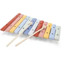 Woet Houten Xylofoon Speelgoed - Kleurrijk Speelgoedinstrument met Muziekboekje en 2 Stokjes - Stimuleert Muzikale Ontwikkeling - Vanaf 2 Jaar