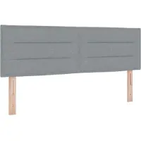 vidaXL Hoofdbord Lichtgrijs 144 cm Stof