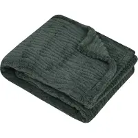 Stof Textiles Plaid / bankdeken / bedsprei Columbia - jade groen - 130 x 160 cm - zachte polyester - 1 persoons