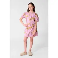 Shoeby T-shirt paars Meisjes Katoen Ronde hals All over print - maat 146/152 - glitter