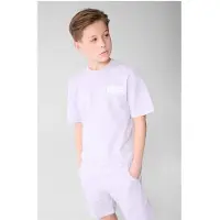 Shoeby T-shirt lila Paars Jongens Katoen Ronde hals Printopdruk - maat 146/152