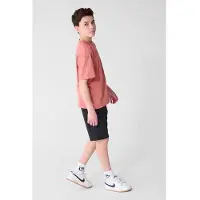 Shoeby T-shirt met backprint zalm Roze Jongens Katoen Ronde hals Backprint - maat 110/116