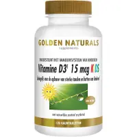 Golden naturals Vitamine D3 15 mcg kids (120 kauwtabletten)