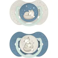 Difrax Lovi Dynamic Fopspeen 0-3m Night & Day Boy 2 stuks
