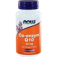 Now Co-enzym Q10 60 mg met omega-3 visolie 60 softgels
