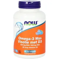 Now Omega 3 max Visolie D3 EPA DHA 90 softgels