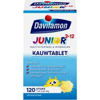 Davitamon Junior 3+ kauwvitamines - multivitamine kinderen - banaan - 120 stuks
