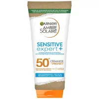 Garnier 1+1 Gratis: Ambre Solaire Sensitive Expert+ Zonnebrandmelk Spf 50+ Ceramide Protect 175 Ml