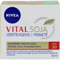 Nivea VITAL Soja Anti-Age Beschermende Dagcrème - Moisturizer - Rijpe huid - SPF 30 - Pigmentvlekken Crème - Met Sojaextract - 50 ml