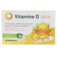 Metagenics Vitamine D 400IU Limoen Kauwtabletten