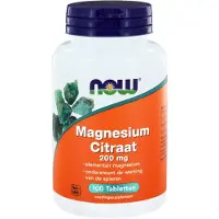 Now Magnesium Citraat 200mg Tabletten