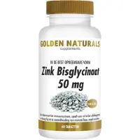 Golden naturals Zink Bisglycinaat 50 mg Tabletten