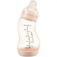 Difrax Babyfles Natural - 170 ml - Lichtroze - 1 Stuk - S-fles - Anti Koliek