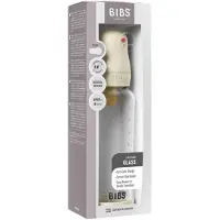 BIBS Glas Latex Medium Flow Babyfles 2+ Maanden Ivory
