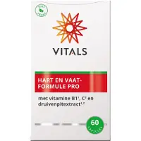 Vitals Hart en Vaatformule Pro - 60 capsules. Verbeterde formule met ubiquinol, olijfextract, druivenpitextract en vitamine C.