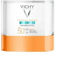 VICHY Capital Soleil Onzichtbare Zonnestick UV Aqua Spf50+ | Zeer Hoge Bescherming | Gezicht en Lippen 9 g Stiften
