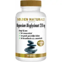 Golden naturals Magnesium Bisglycinaat 250mg 180 Vegacapsules