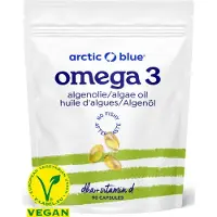 Arctic Blue Vegan Omega 3 Algenolie DHA met Vitamine D - 90 capsules