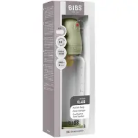BIBS Glas Latex Medium Flow Babyfles 2+ Maanden Sage