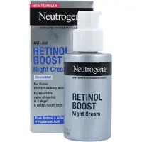 Neutrogena Retinol Boost Nachtcrème, Anti-Age Nachtverzorging met Pure Retinol, Antioxidanten & Hyaluronzuur, Vermindert Rimpels & Verstevigt de Huid, Ongeparfumeerd, 50 ml