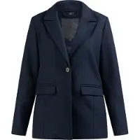 Dreimaster Lange blazer van wolmix Dames nachtblauw