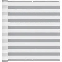 vidaXL Balkonscherm Lichtgrijs en wit 120 x 300 cm