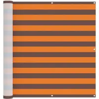 vidaXL Balkonscherm Oranje en Bruin 110 x 700 cm Oxford Stof