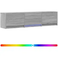 vidaXL TV-kast met LED-verlichting, 165x34x40 cm, Sonoma-grijs, houtvezel