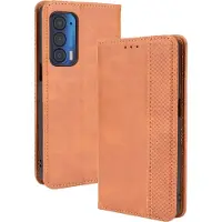 Mobigear Telefoonhoesje geschikt voor Motorola Edge (2021) Hoesje | Sensation Bookcase Portemonnee | Pasjeshouder voor 3 Pasjes | Telefoonhoesje voor Pinpas / OV Kaart / Rijbewijs - Cognac