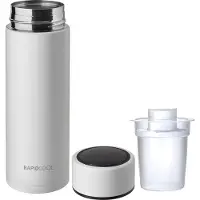 Nuby - RapidCool - Maak de perfecte flesvoeding voor je baby - Flessenkoeler - Inclusief melkpoederdispenser en digitaal deksel - Wit