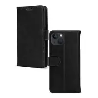 Mobilize Leren portemonnee (iPhone 13), Smartphonehoes, Zwart