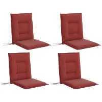 Outsunny Buitenzitkussen Set Polyester 108L x 50B x 5H cm Wijnrood