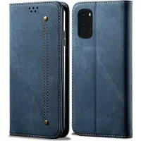 Mobigear Denim Slim Bookcase voor Samsung Galaxy S20 Plus - Blauw