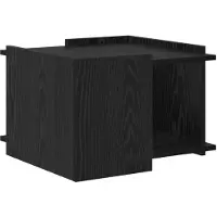 vidaXL Salontafel, zwart, eikenlook, 50,5 x 50 x 33 cm, houtvezel