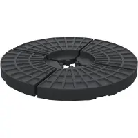 Outsunny -HDPE-Schwarz-48L x 48B x 8H cm-Schirmständer