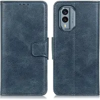 Mobigear Classy Bookcase voor Nokia X30 - Blauw
