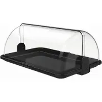 Biesse L178-03 Polybox – Buffetvitrine – Vitrine – Multifunctionele Kaas- en Brooddoos – 47 x 32 x 20cm - Kunststof – Zwarte bodem