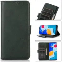 Mobigear Telefoonhoesje geschikt voor Apple iPhone 15 Plus Hoesje | Wallet Bookcase Portemonnee | Pasjeshouder voor 3 Pasjes | Telefoonhoesje voor Pinpas / OV Kaart / Rijbewijs - Groen
