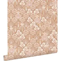 ESTAhome behang vintage bloemen in art nouveau stijl terracotta roze - 50 x 900 cm - 130971