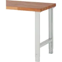 Promat /Tecwerk Werkbankvoet | BK 650 | verstelbaar | H750-1100xB70/120mm | lichtgrijs, RAL 7035 - 9000425540