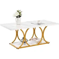 Vevor Salontafel/Bijzettafel in marmerlook