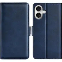 Mobigear Telefoonhoesje geschikt voor Apple iPhone 17 Hoesje | Slim Magnet Bookcase Portemonnee | Pasjeshouder voor 3 Pasjes | Telefoonhoesje voor Pinpas / OV Kaart / Rijbewijs - Donkerblauw