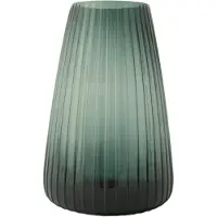 XLBoom DIM 2.0 X-Large Groen – Mondgeblazen glazen vaas met streeppatroon – Verkrijgbaar in Green | Blue | Grey – Tijdloze design vaas door Ann & GJ