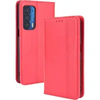 Mobigear Telefoonhoesje geschikt voor Motorola Edge (2021) Hoesje | Sensation Bookcase Portemonnee | Pasjeshouder voor 3 Pasjes | Telefoonhoesje voor Pinpas / OV Kaart / Rijbewijs - Rood